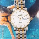 Perfect Replica Longines White Dial 2-Tone Band Automatic Movement Watch